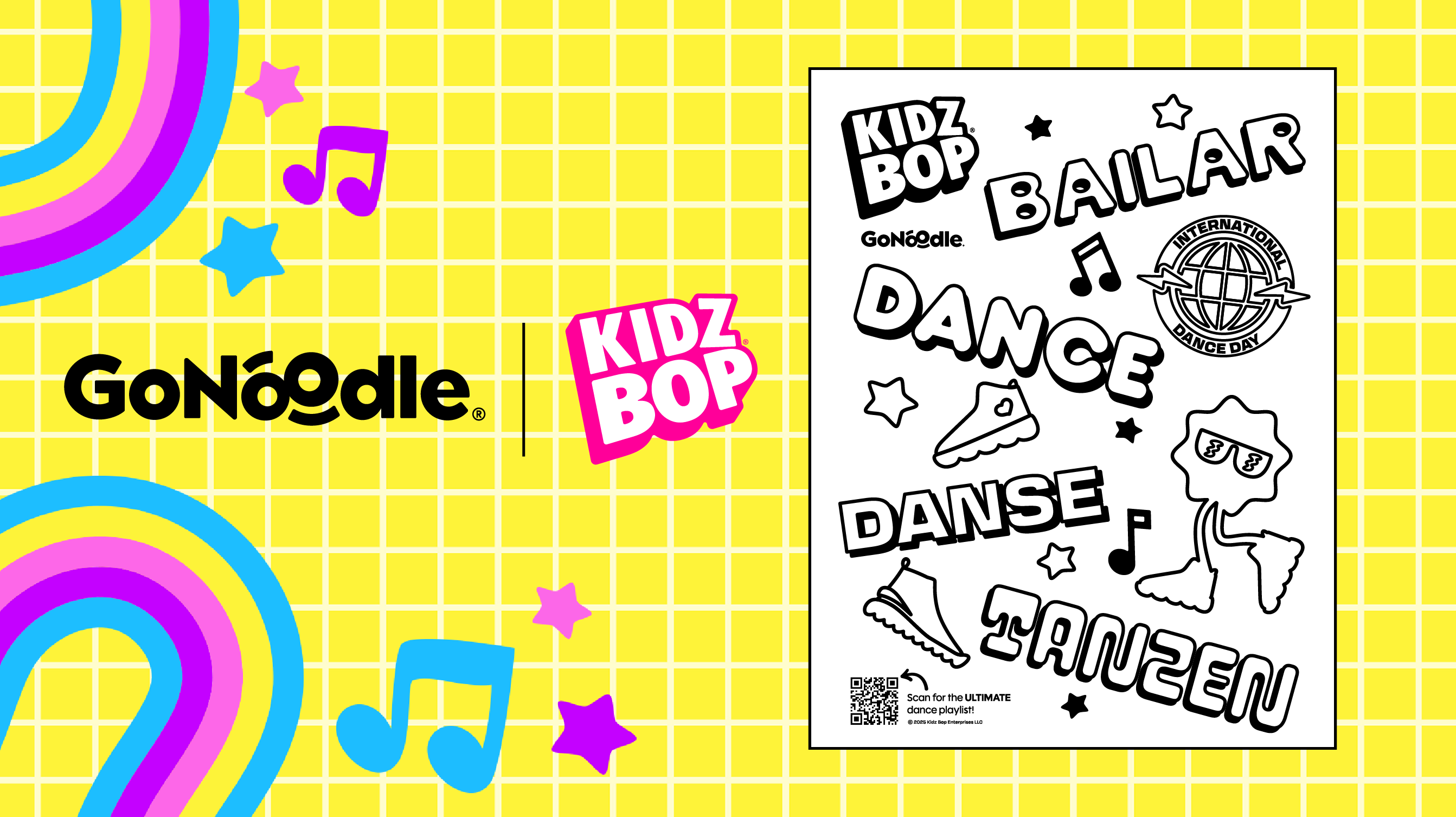 KIDZ BOP: International Dance Day Coloring Activity