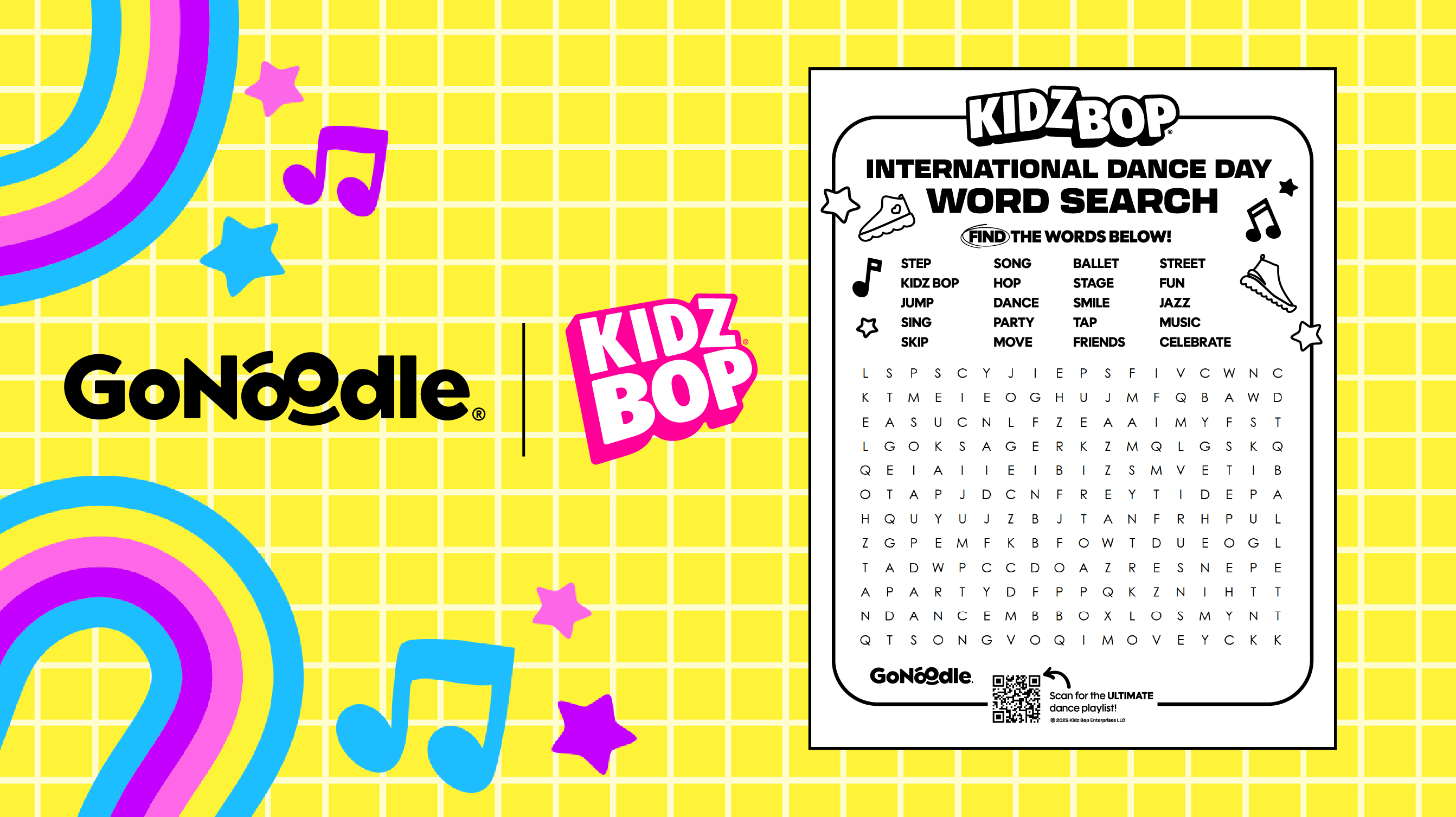 KIDZ BOP: International Dance Day Word Search