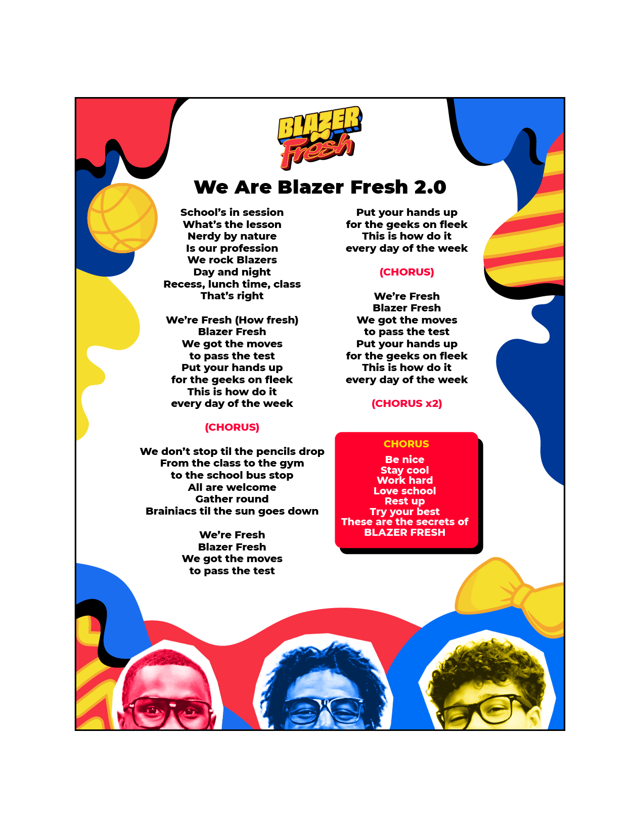 We Are Blazer Fresh 2.0 Lyric Sheet