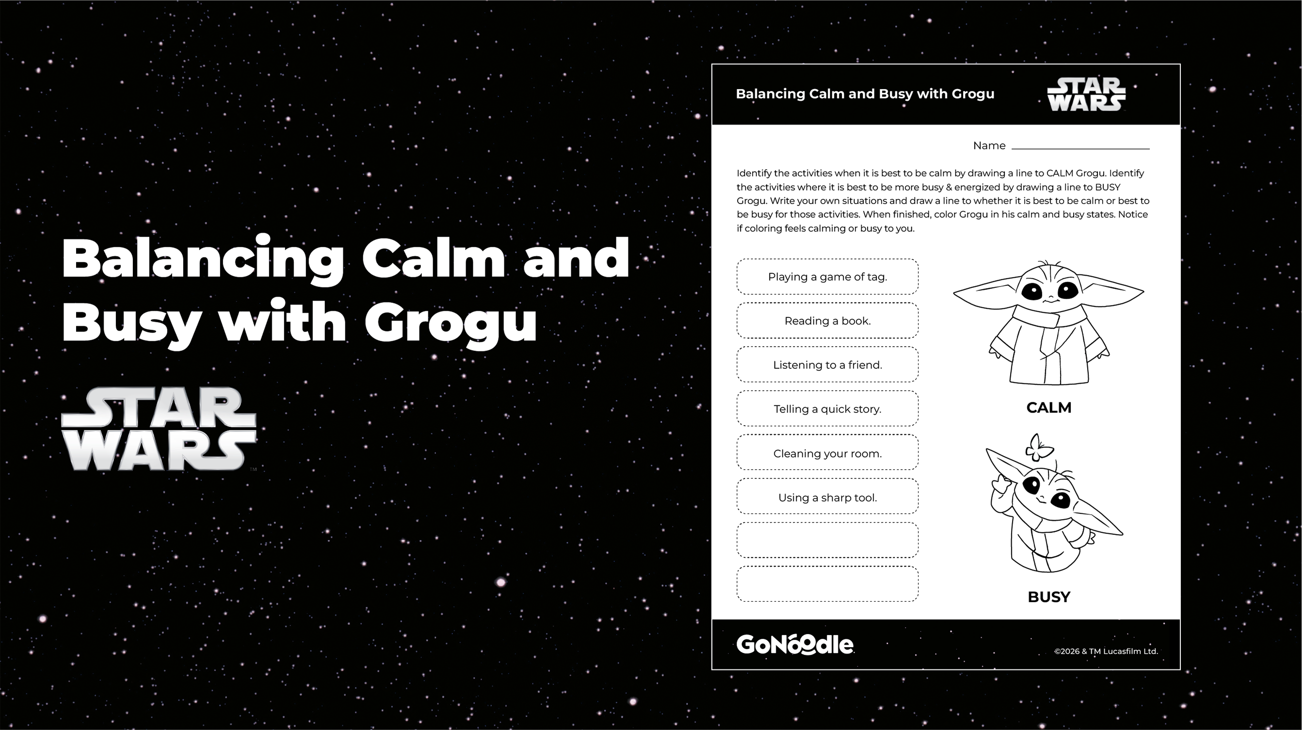 Balancing Calm and Busy with Grogu