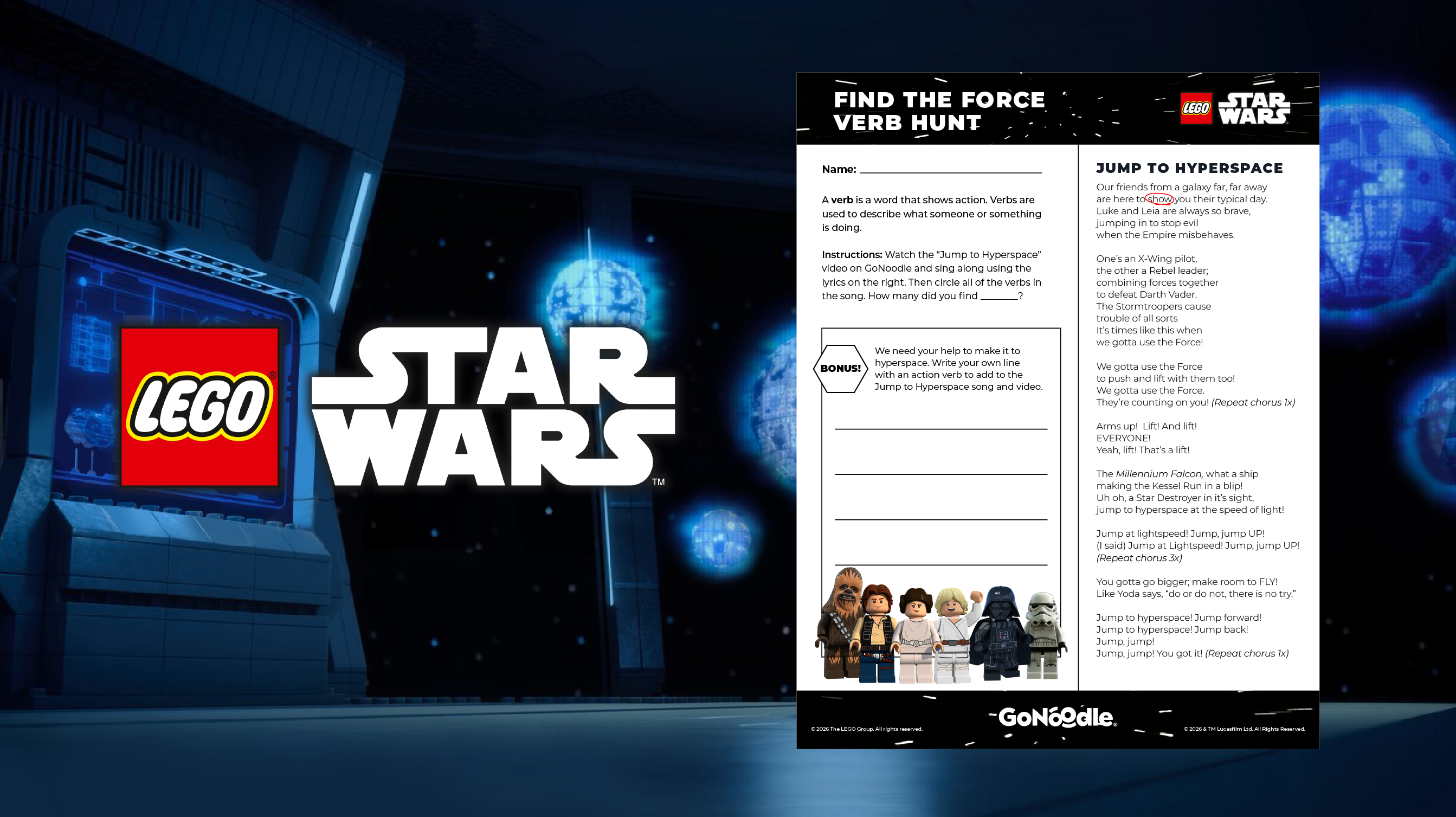 Find The Force Verb Hunt