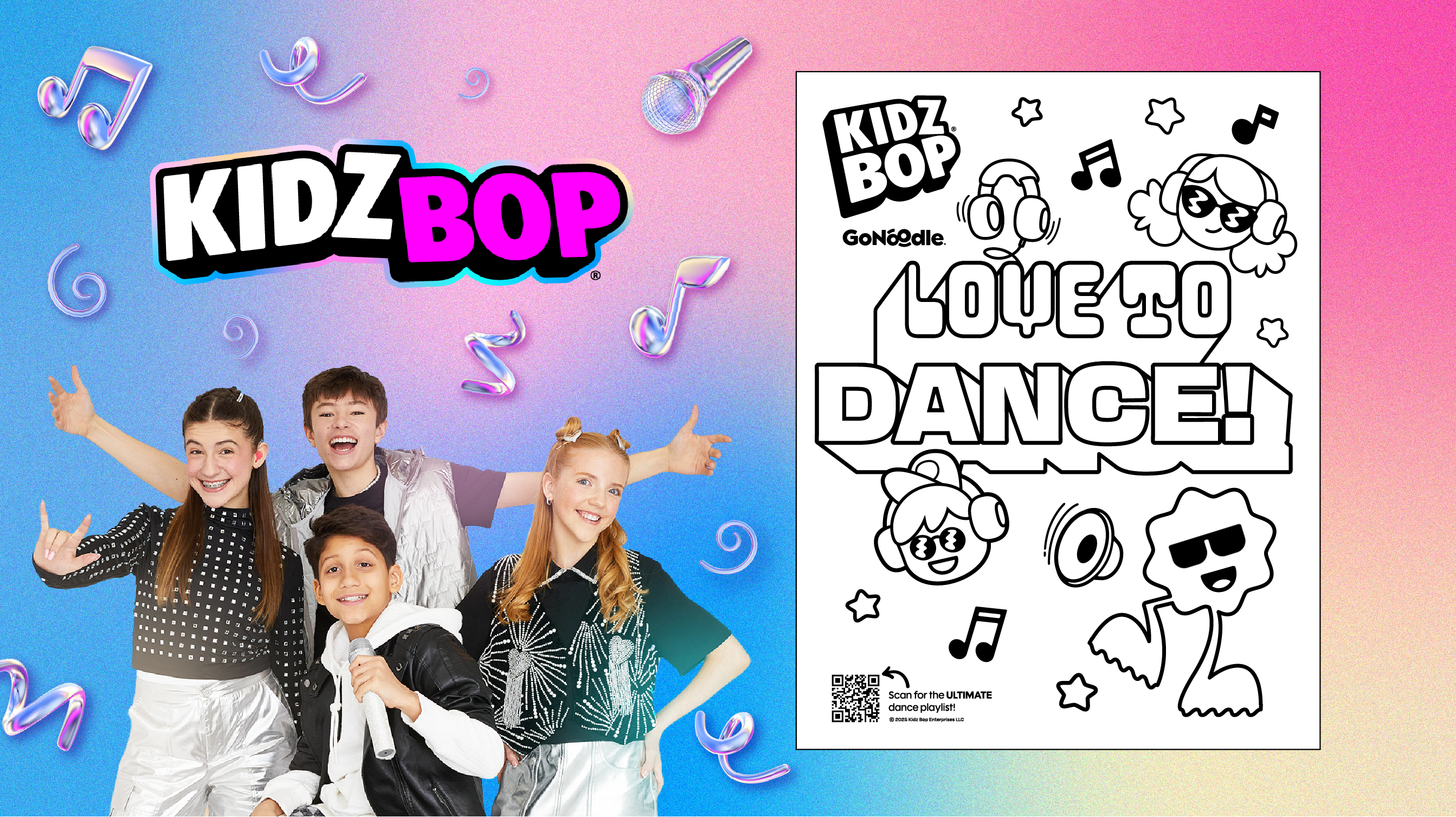 KIDZ BOP: Love to Dance Coloring Activity
