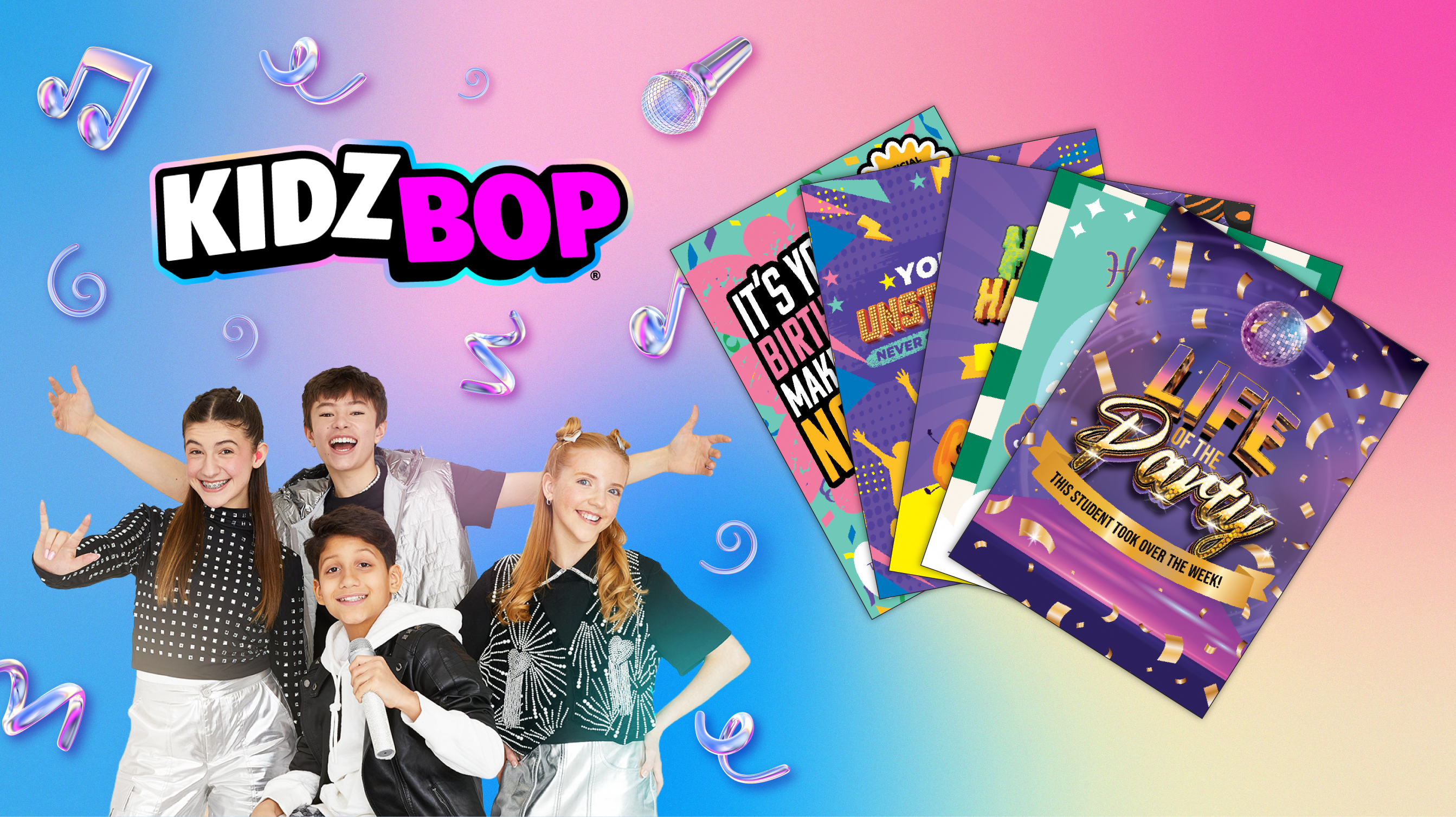 Make Some Noise! KIDZ BOP Themed Celebration Card Pack