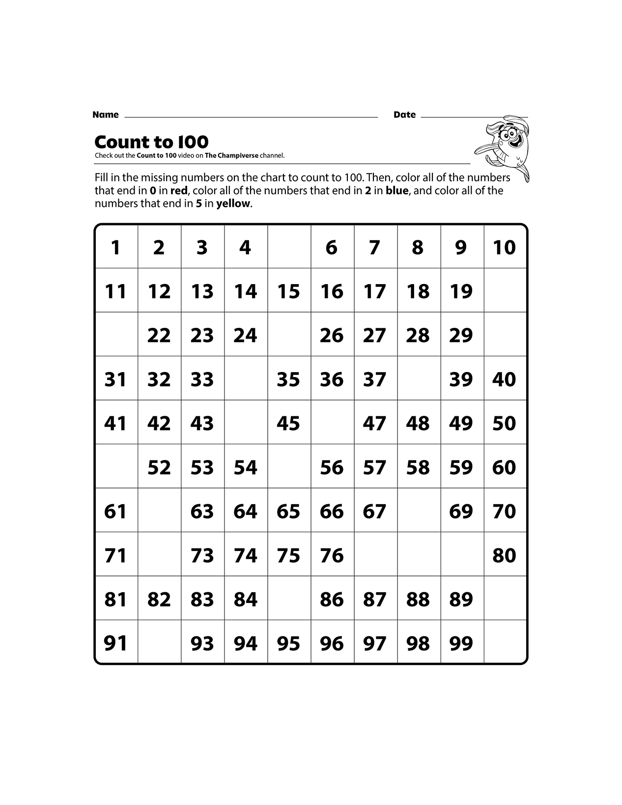 GoNoodle Count To 100