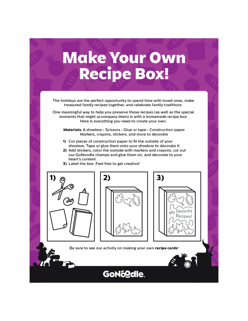 GoNoodle Make Your Own Recipe Box!