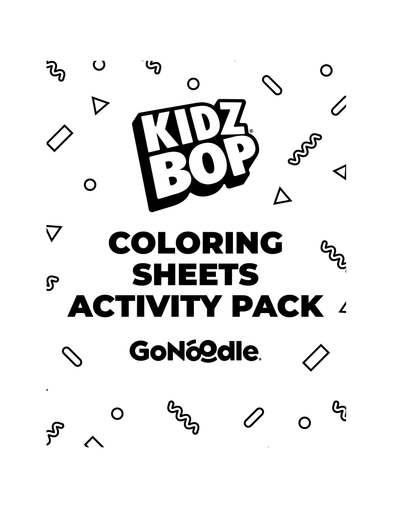GoNoodle KIDZ BOP Coloring Sheets Activity Pack