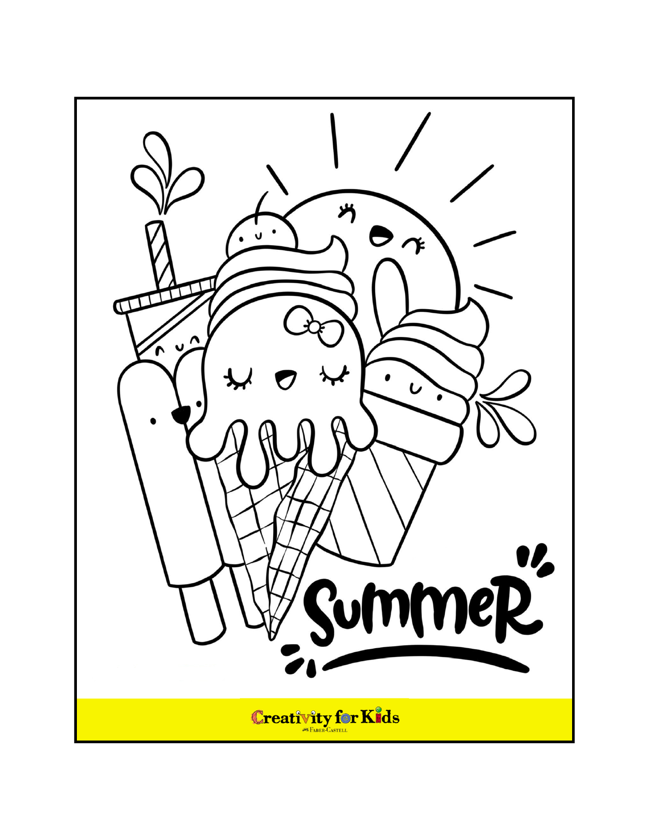 GoNoodle Summer Coloring Sheet
