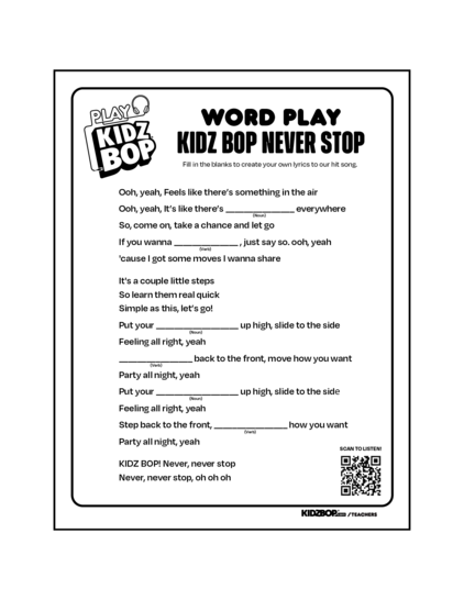 kidz-bop-never-stop-word-play-image