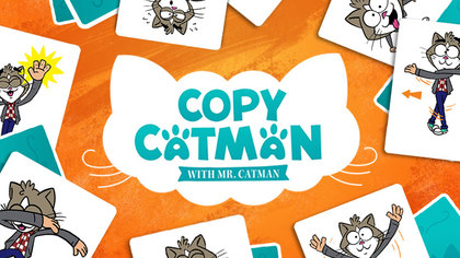 Exercise your brain and body as you copy Mr. Catman's list of meow-velous moves.